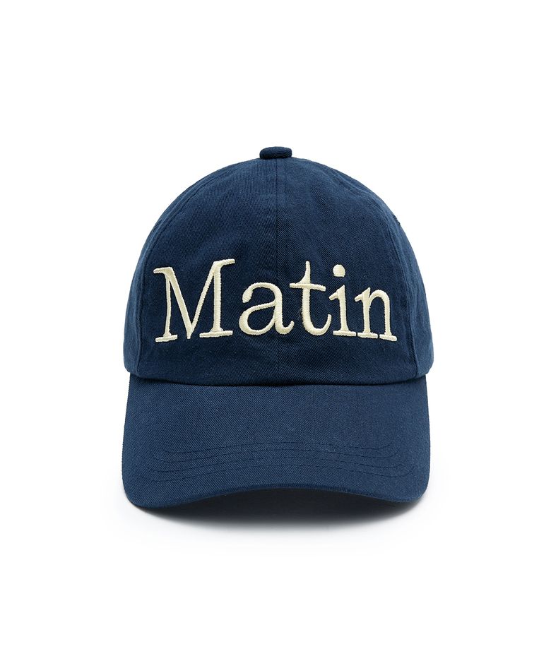 MATIN LOGO STITCH BALL CAP IN NAVY