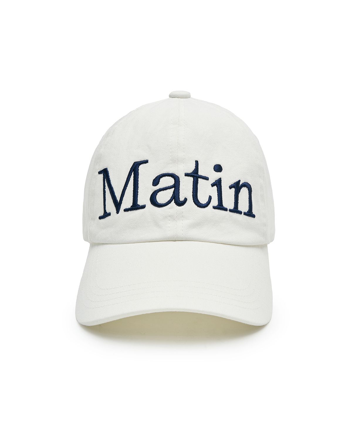 마뗑킴(MATIN KIM) MATIN LOGO STITCH BALL CAP IN WHITE