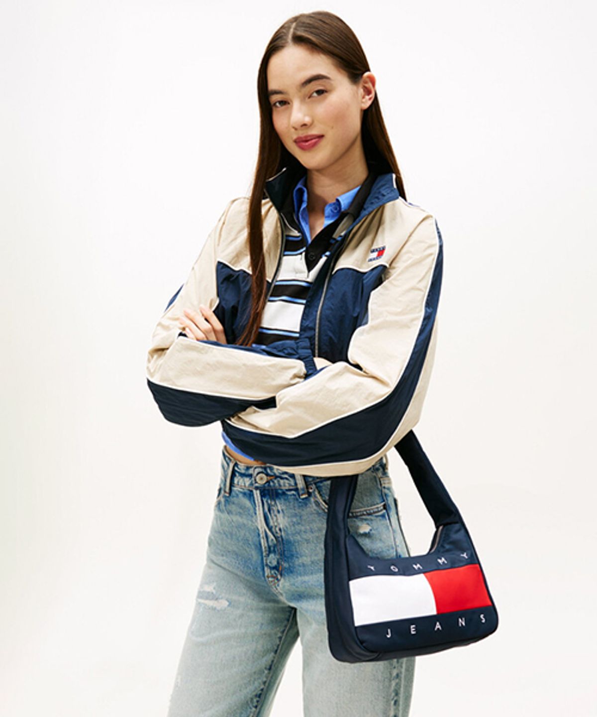 타미진스(TOMMY JEANS) 아카이브 로고 숄더백 (T32G0ABG10TWT1C1G)
