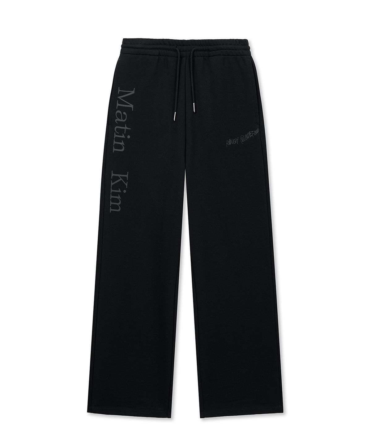 마뗑킴(MATIN KIM) ESSENTIAL LOGO SWEATPANTS IN BLACK