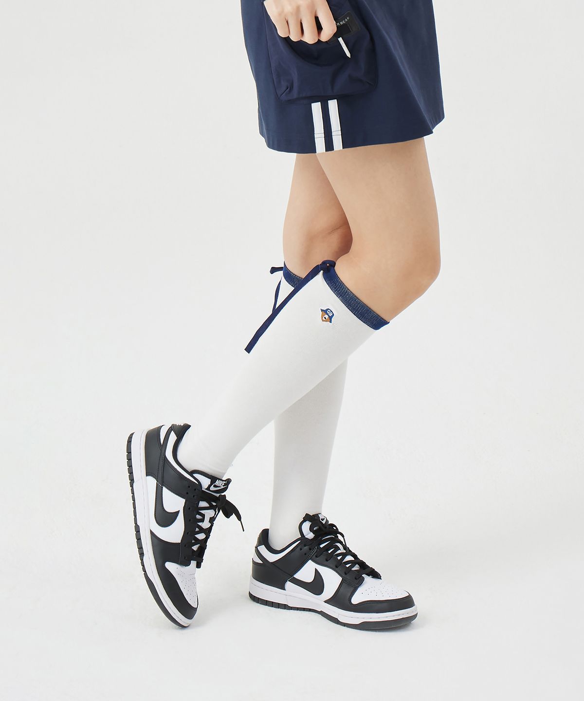 골든베어(GOLDEN BEAR) (W) Ribbon Tie Knee-Socks   G6LAX26242NYX
