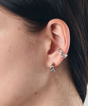 미니 트리플 돔 귀걸이