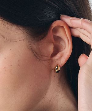 모던 오발 페블 귀걸이