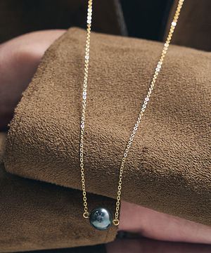 오로라 흑진주 롱 목걸이