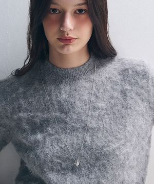 볼드 믹스 링 롱 목걸이