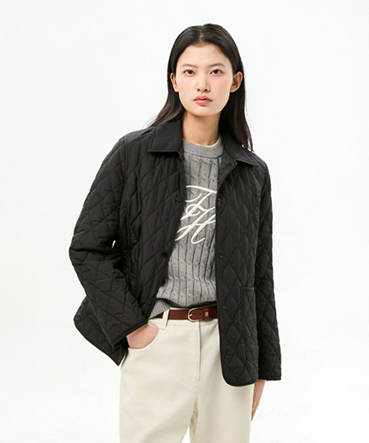타미힐피거(TOMMY HILFIGER) 다이아몬드 슬림 퀼팅 재킷 (T22G0PJC202WL1N60)