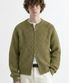 크롭 니트 집업 가디건 라이트카키
