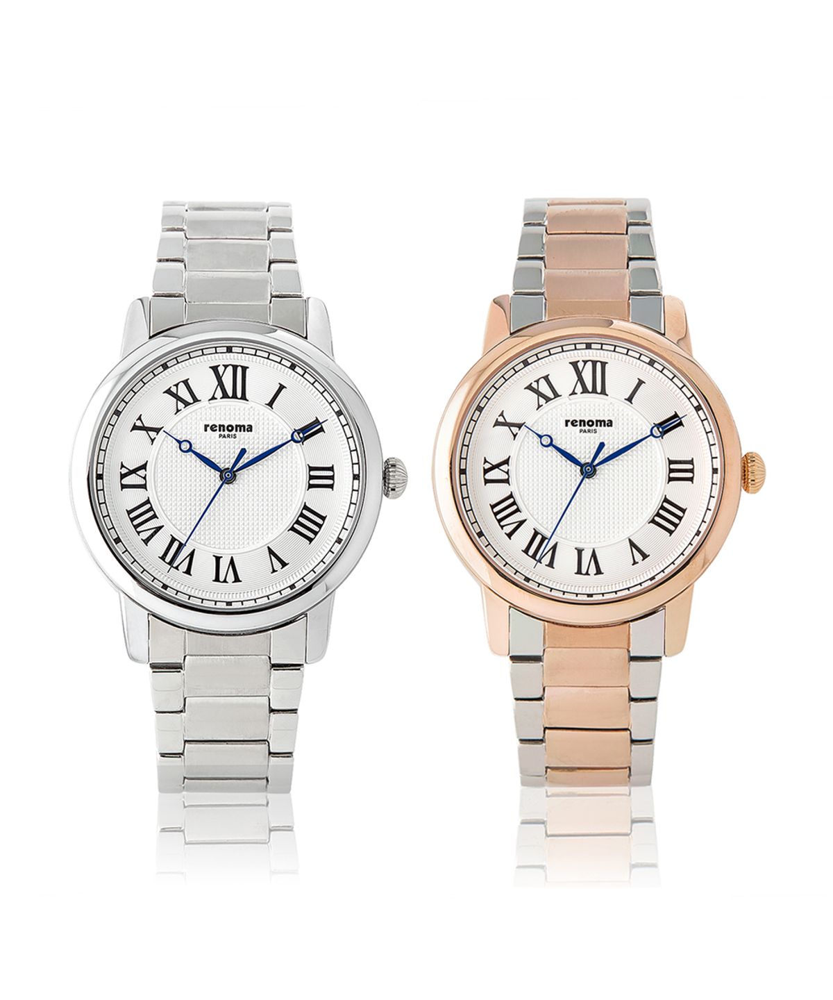 레노마 시계(RENOMA WATCH) 로마 클루패턴 블루핸즈 남성 메탈시계 RE5455M