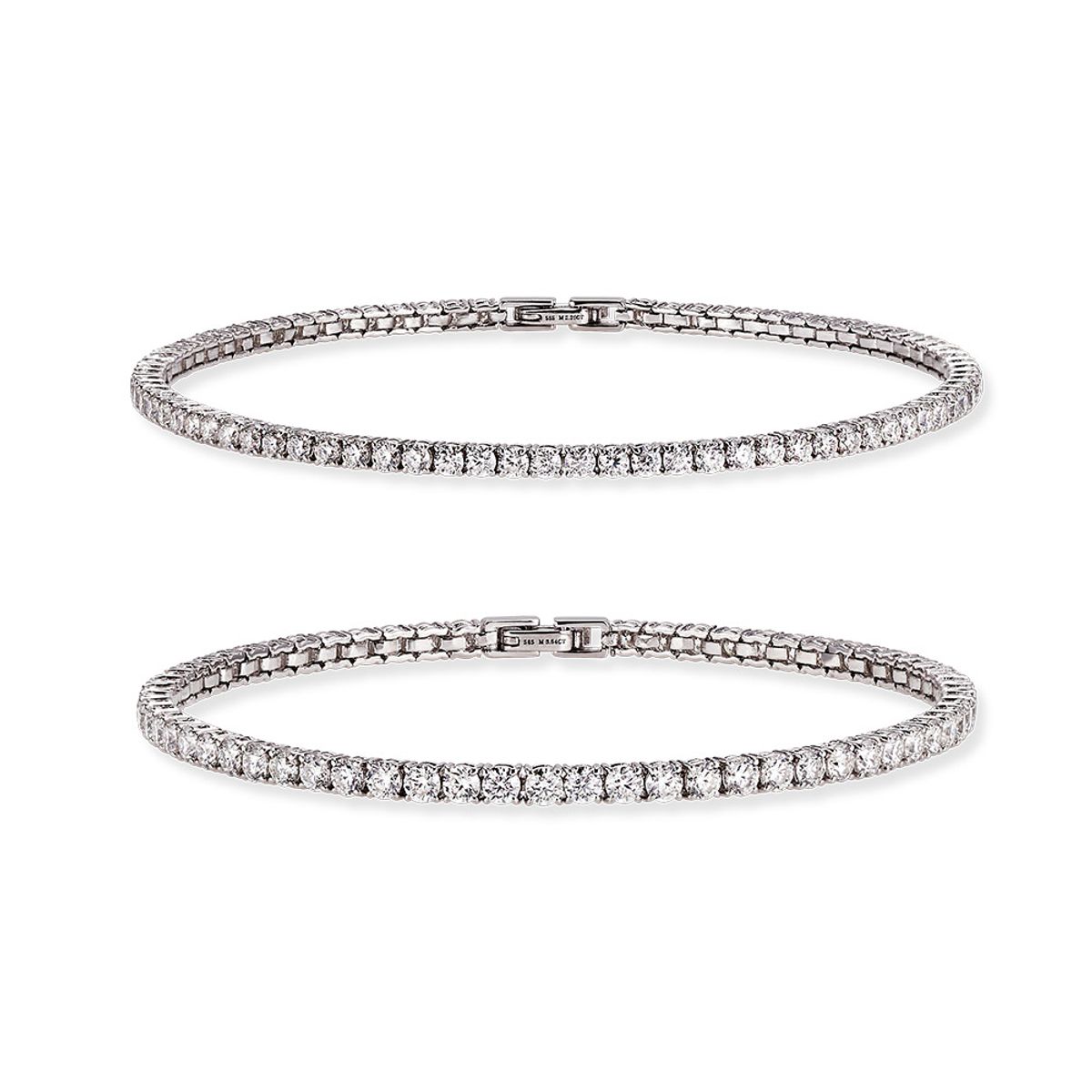 도로시(DOROCY) 14k 모이사나이트 테니스 팔찌 (2mm/2.5mm)