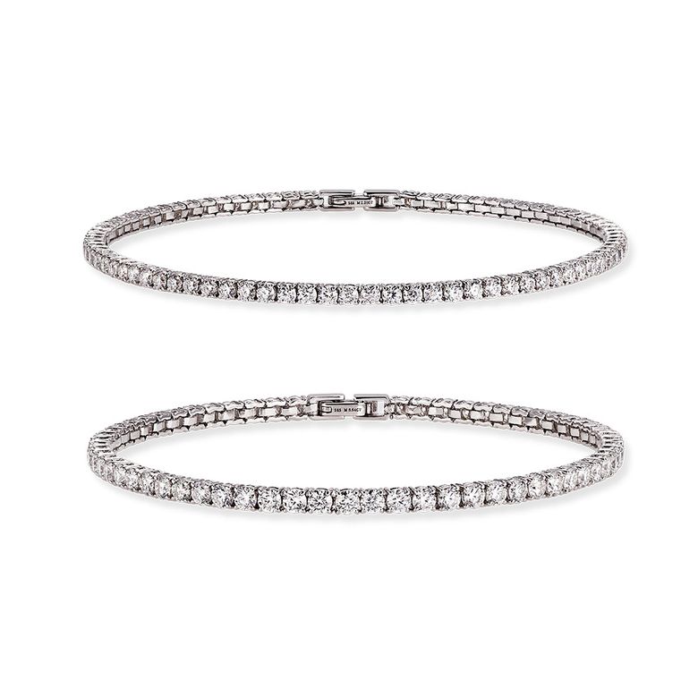 14k 모이사나이트 테니스 팔찌 (2mm/2.5mm)