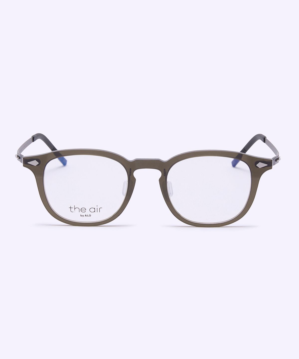 알로아이웨어(ALO EYEWEAR) [The air] AL5511 1310G 아넬 라이트 초경량 안경테 카키 블루라이트 렌즈 선택