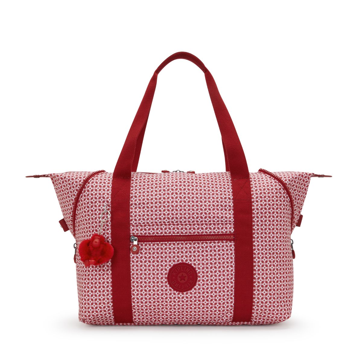 키플링(KIPLING) 보스턴백 아트 M Ruby Tile Prt
