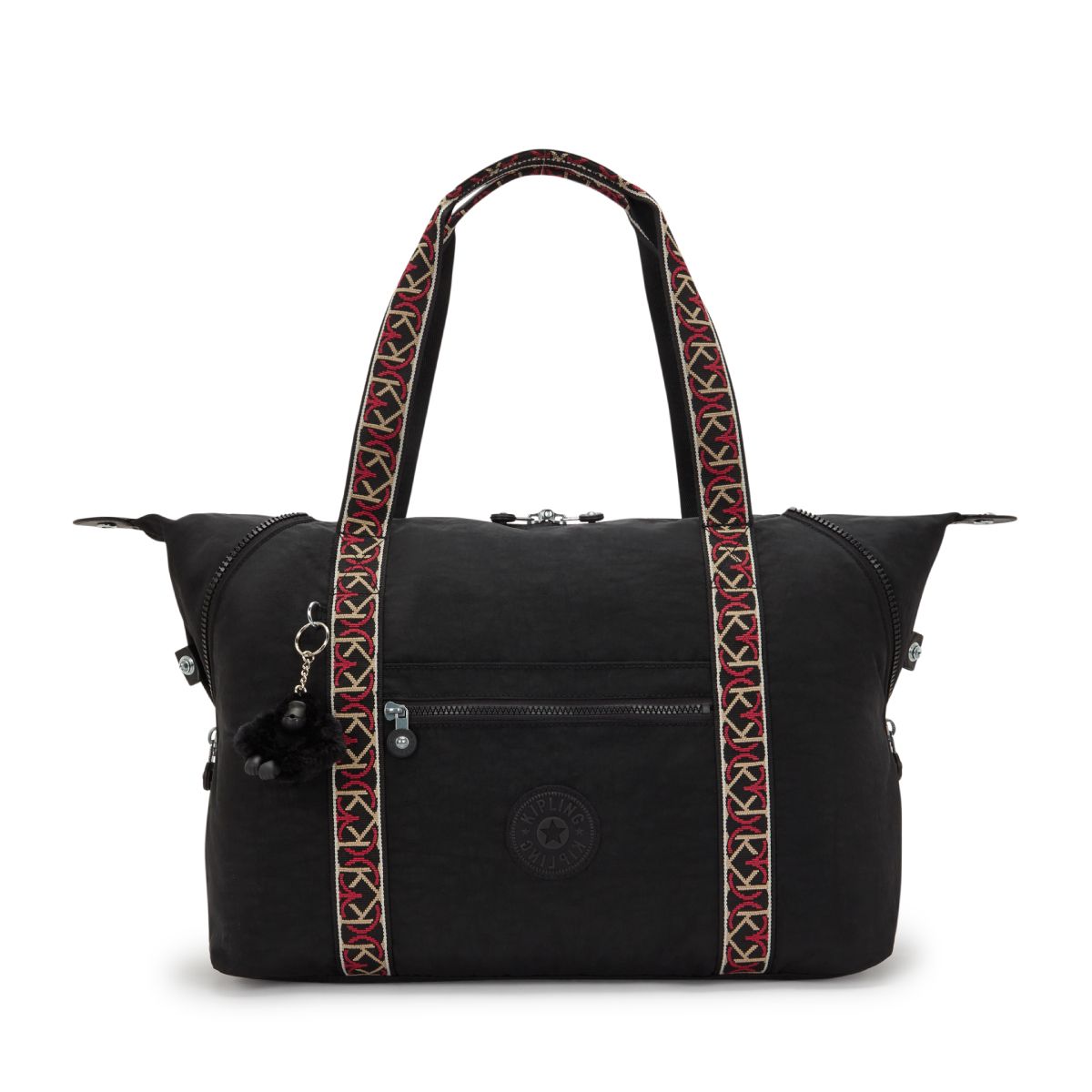 키플링(KIPLING) 보스턴백 아트 M Noir W Red Beig