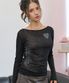 시어 하트 롱슬리브-블랙