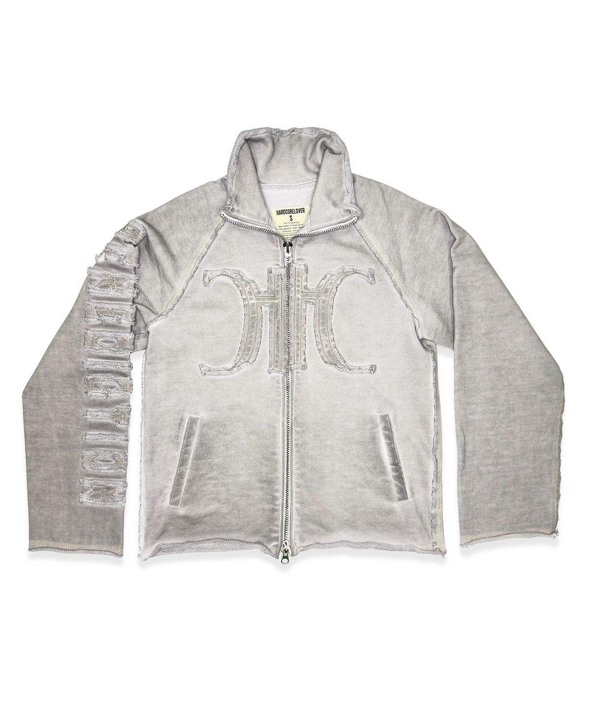 하드코어 러버(HARDCORE LOVER) Raw Heavy-fleece Zip-up GRAY