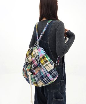 패치워크 3단변신가방 체크패턴-라지L