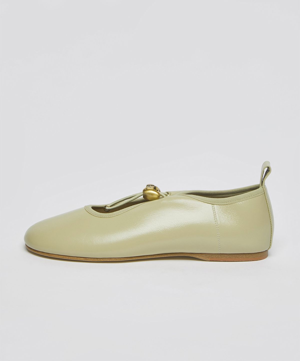 아카이브앱크(ARCHIVEPKE) Luv string flat(Glossy olive beige)_OK1DX26002GOB