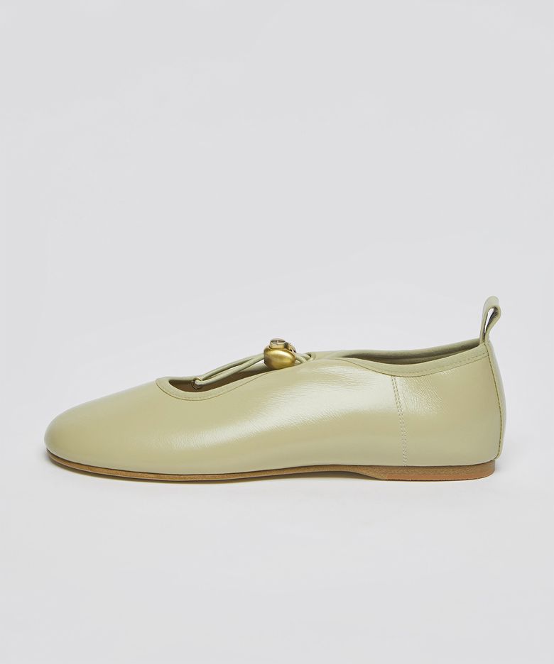 Luv string flat(Glossy olive beige)_OK1DX26002GOB