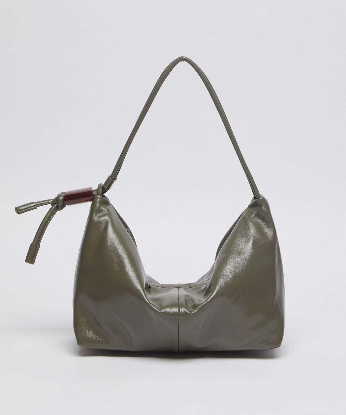 아카이브앱크(ARCHIVEPKE) Ridge shoulder bag(Glossy ivy grey)_OVBAX26004GGR