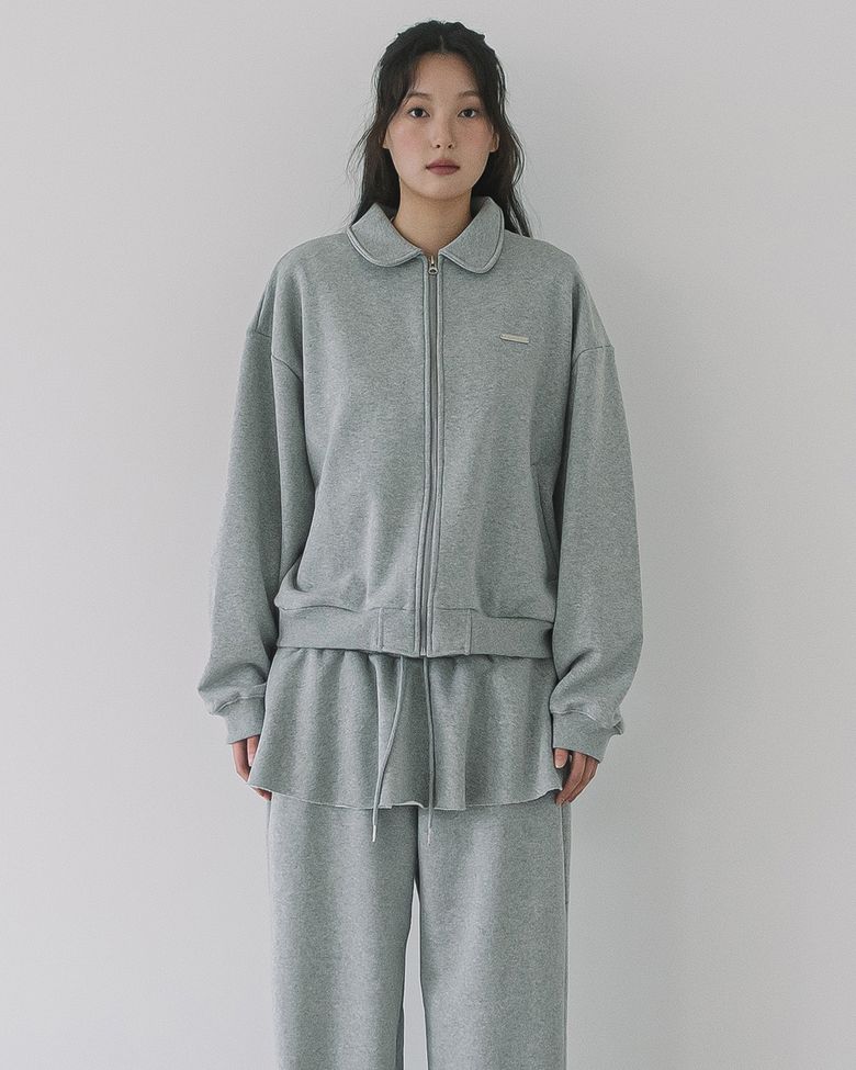 WP ROUND COLLAR ZIP UP JACKET(GREY)