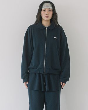 WP ROUND COLLAR ZIP UP JACKET(NAVY)