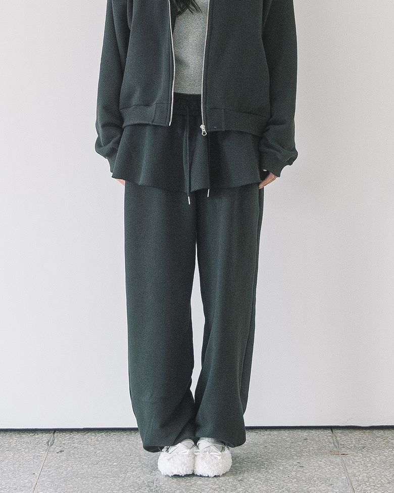 OVERSIZE SKIRT SWEATPANTS(CHARCOAL)