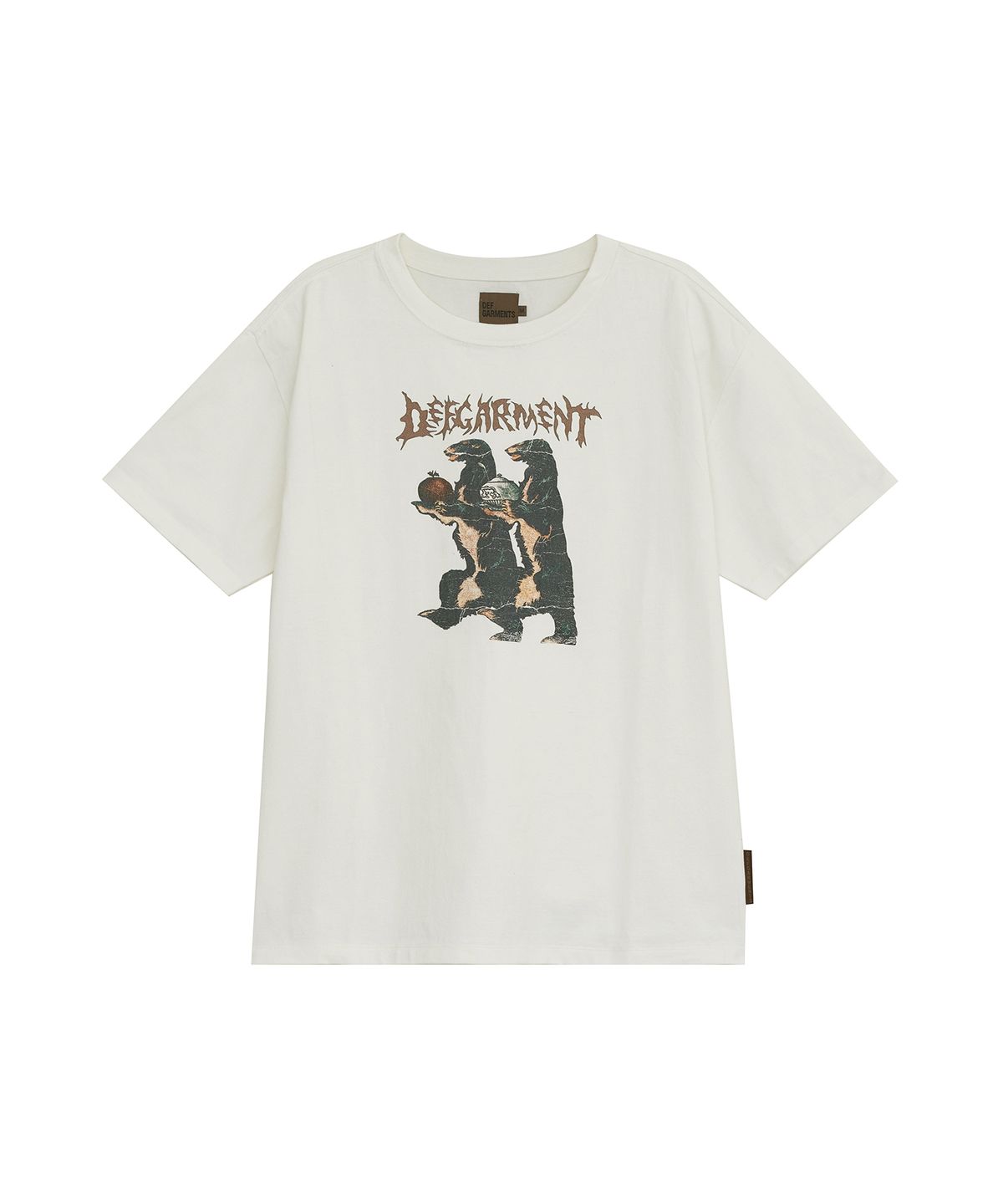 데프가먼츠(DEFGARMENTS) LOUGH BEAR T-SHIRTS [IVORY]