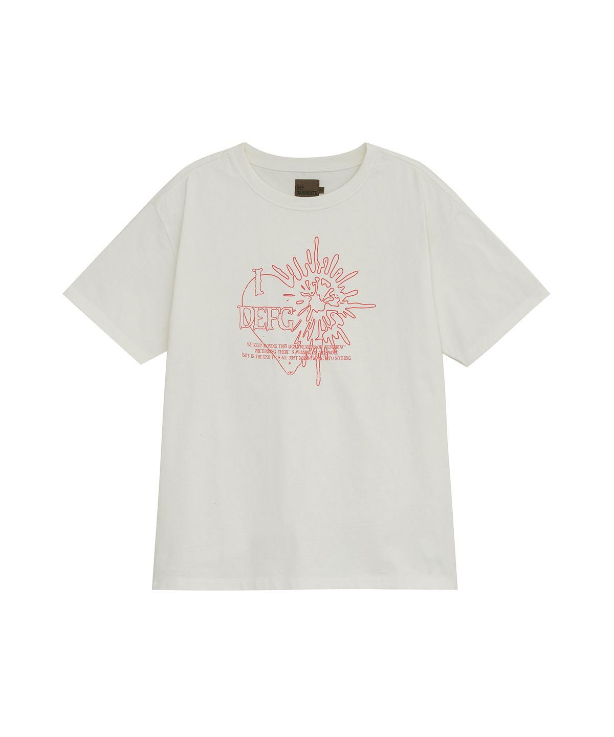 데프가먼츠(DEFGARMENTS) SPREAD HEART T-SHIRTS [IVORY]