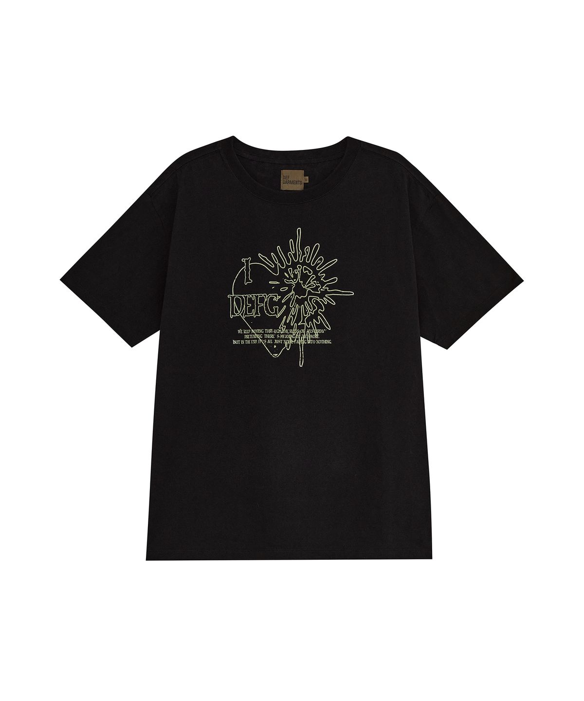 데프가먼츠(DEFGARMENTS) SPREAD HEART T-SHIRTS [BLACK]