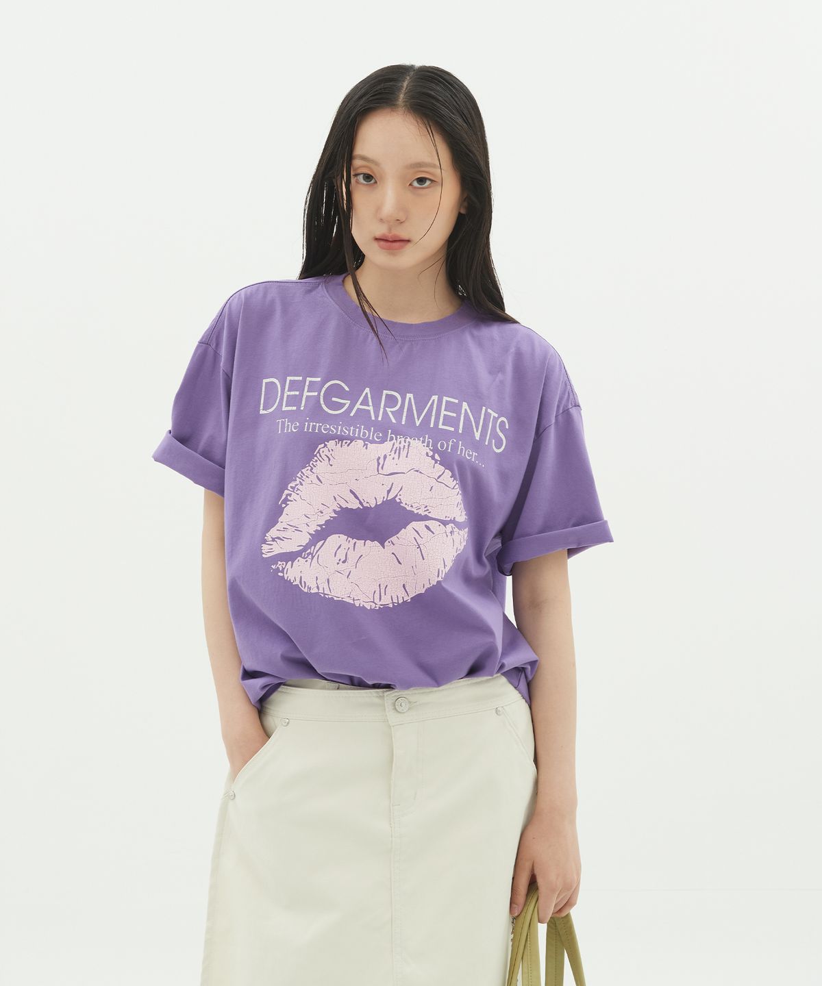데프가먼츠(DEFGARMENTS) BIG LIP T-SHIRTS [PURPLE]