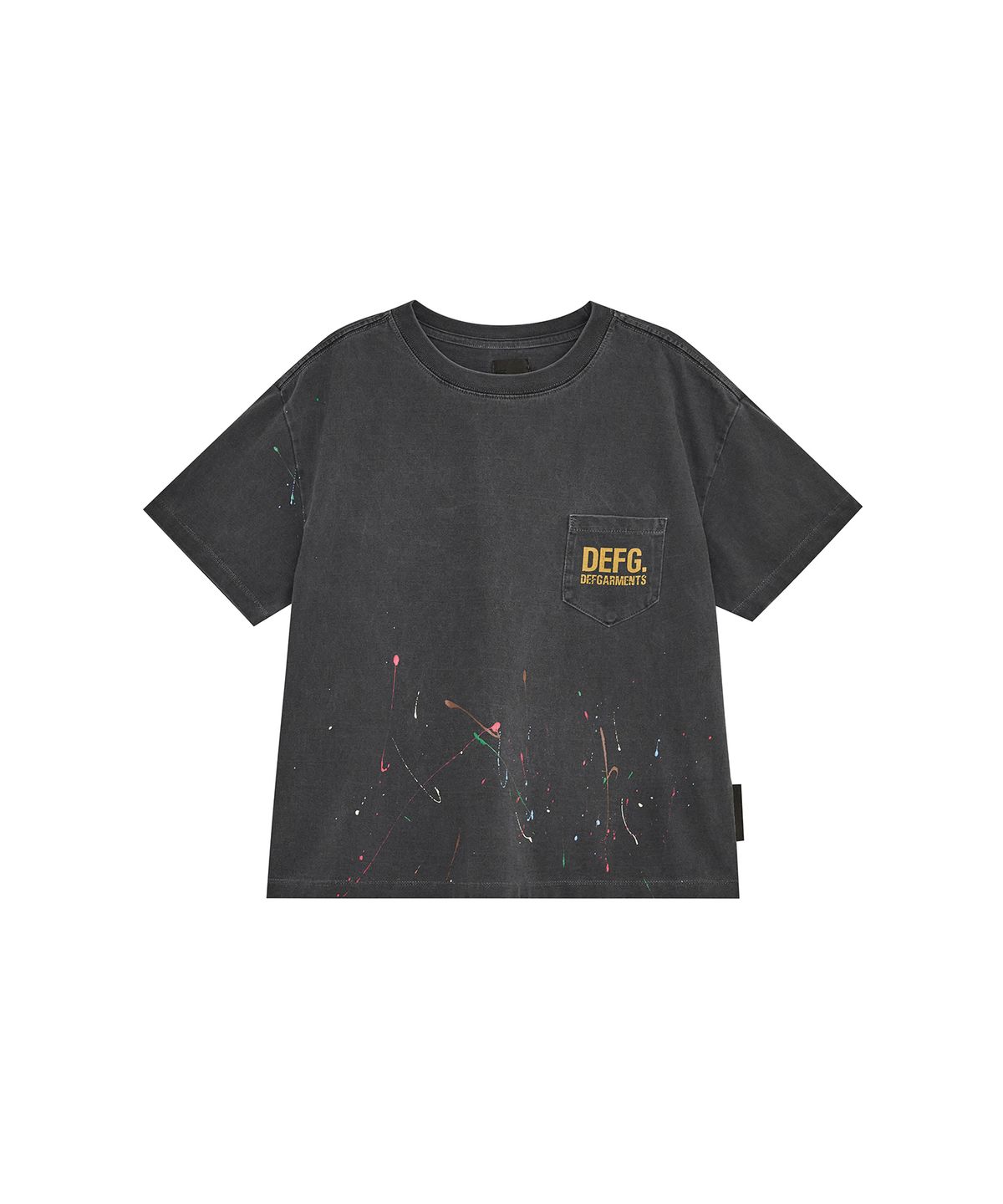 데프가먼츠(DEFGARMENTS) LOGO POCKET T-SHIRTS [CHARCOAL]