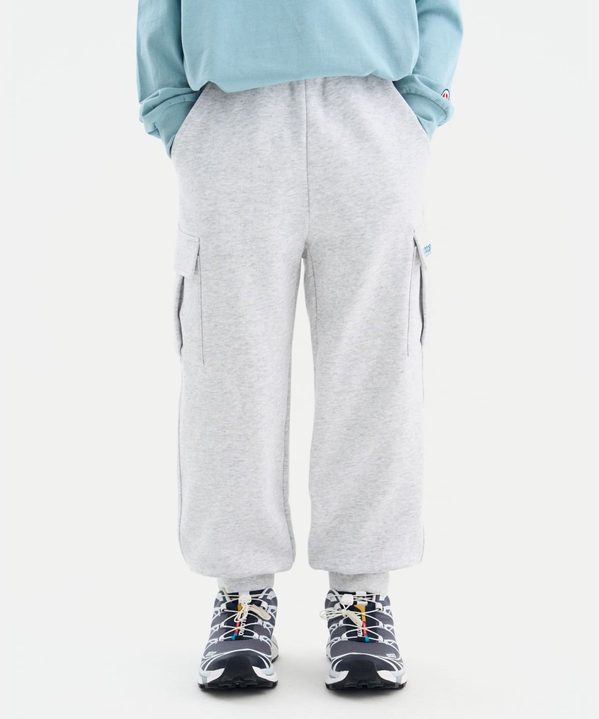 아웃도어 프로덕츠 키즈(OUTDOOR PRODUCTS KIDS) 쮸리 카고 조거 팬츠 (멜란지 화이트) OD261BPT07_MWH