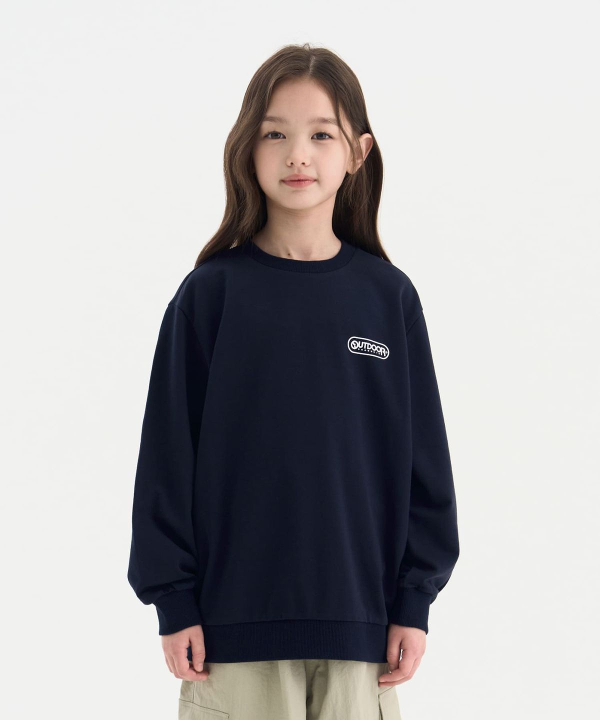아웃도어 프로덕츠 키즈(OUTDOOR PRODUCTS KIDS) 미니쮸리 백 그래픽 맨투맨 (다크 네이비) OD261IMM08_DNY