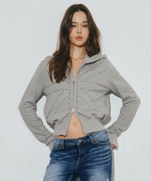 england hood zip up (grey)