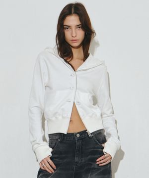 bt hood zip up (white)
