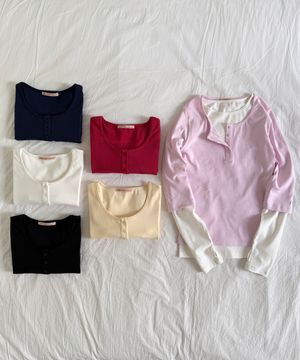 [Set] 에센셜 롱&3/4 슬리브 티