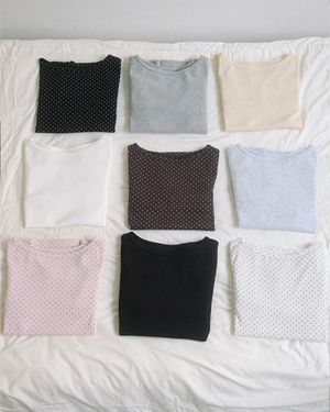 (2PACK)GOLJI BOAT NECK L/S TEE(9COLOR)