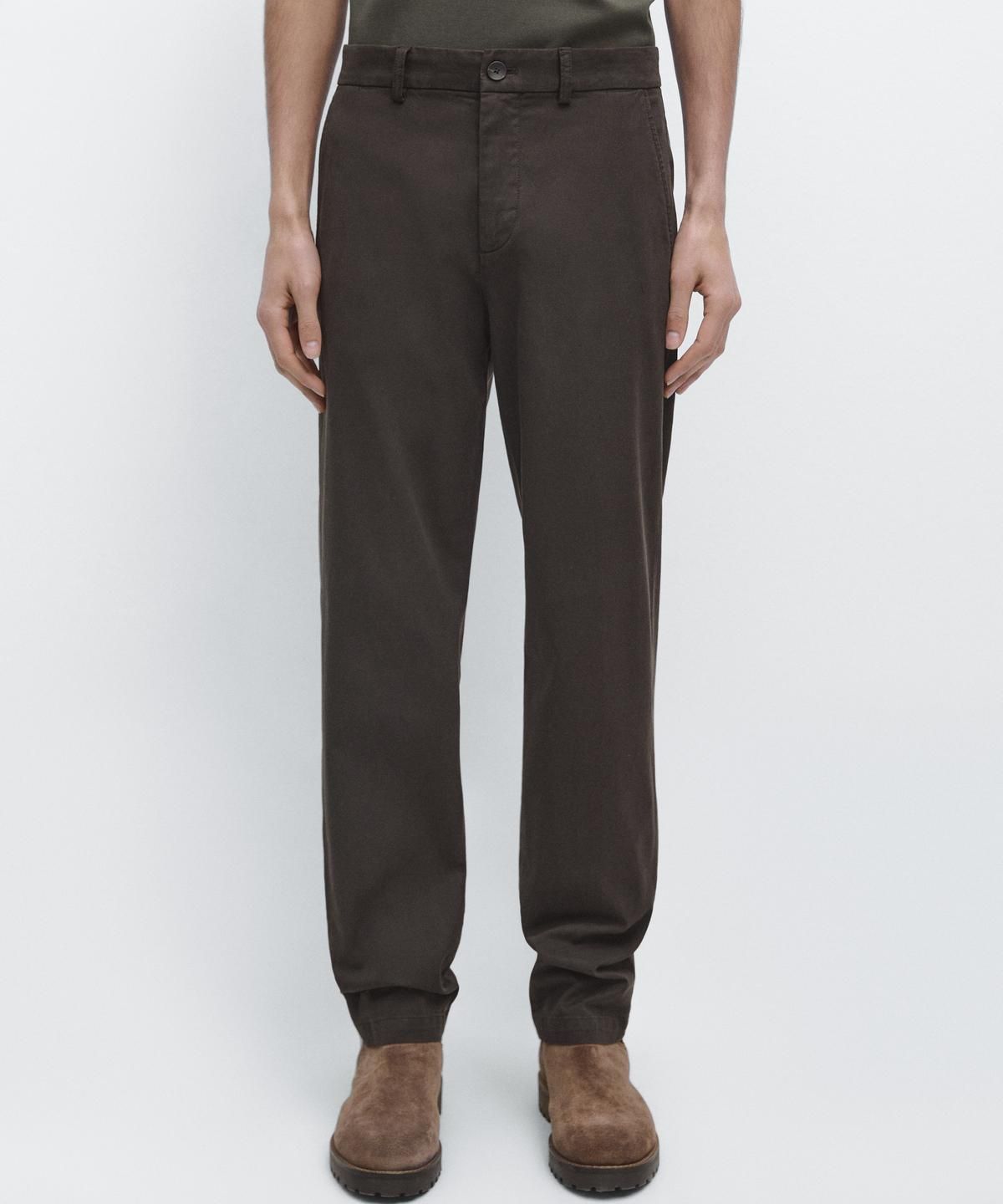 마시모두띠(MASSIMO DUTTI) 코튼 블렌드 조거핏 팬츠