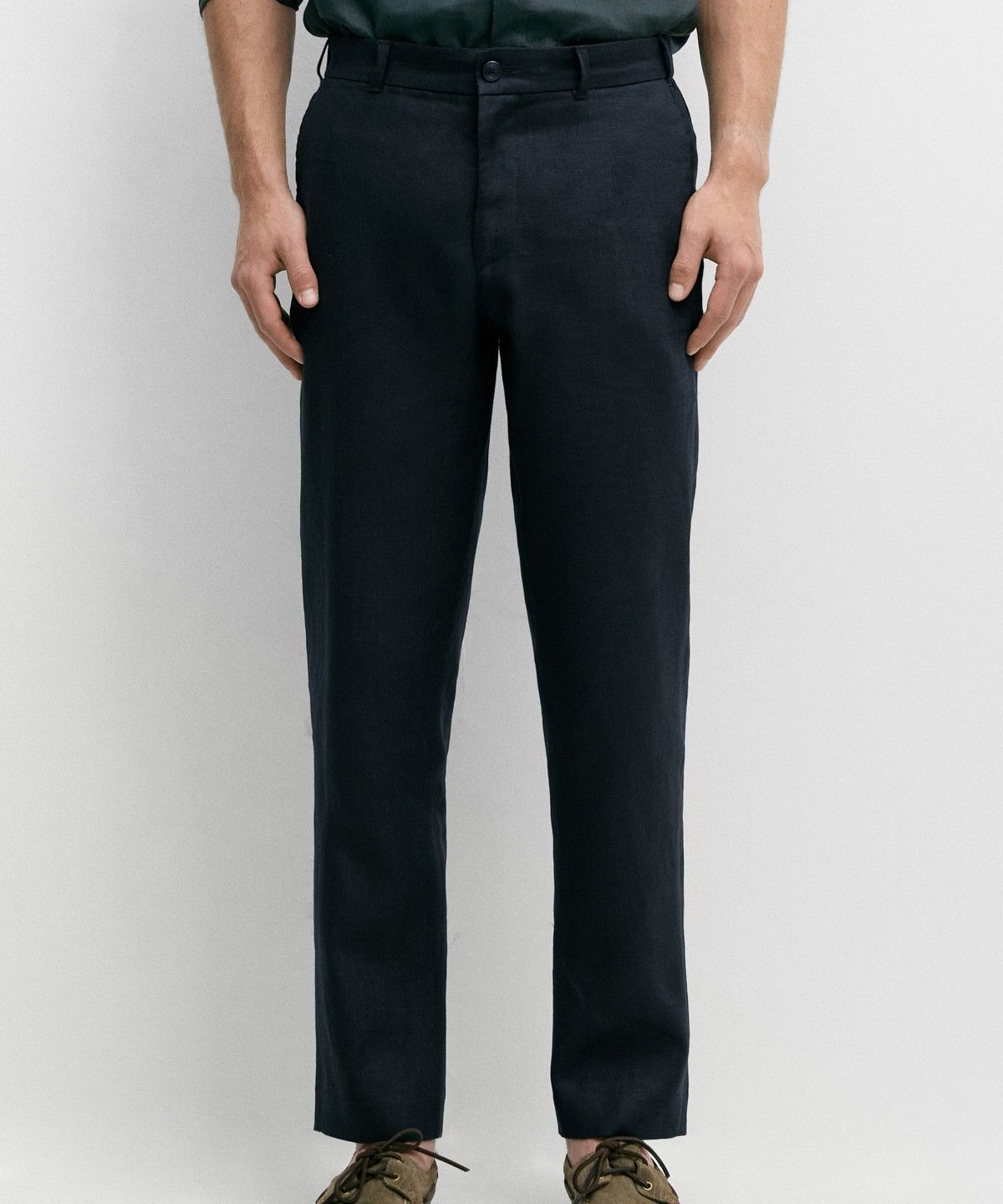 마시모두띠(MASSIMO DUTTI) 테이퍼드 핏 린넨 팬츠
