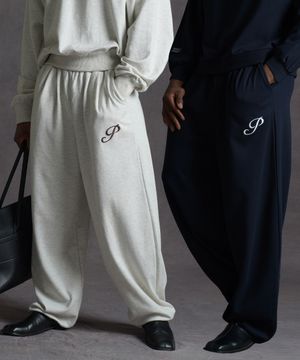 [2PACK] 오버핏 P 와이드 스웨트 팬츠 (5COLOR)