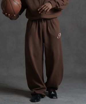 오버핏 P 와이드 스웨트 팬츠 - 모카