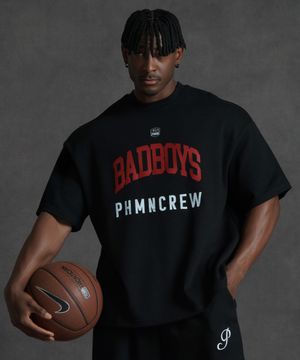 오버핏 배드보이 반팔 티셔츠 - 블랙