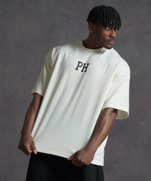 오버핏 PH 반팔 티셔츠 - 아이보리