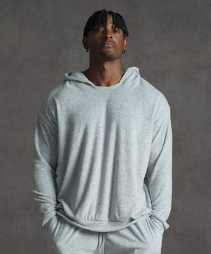 스탠다드 테리 후드 티셔츠 - 그레이