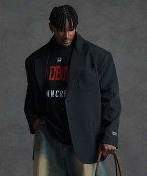 오버핏 블레이저 - 블랙