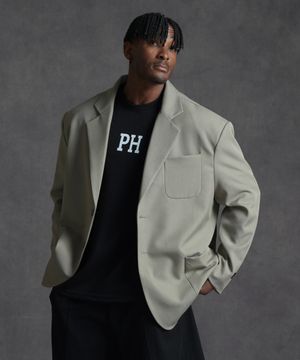 오버핏 블레이저 - 베이지