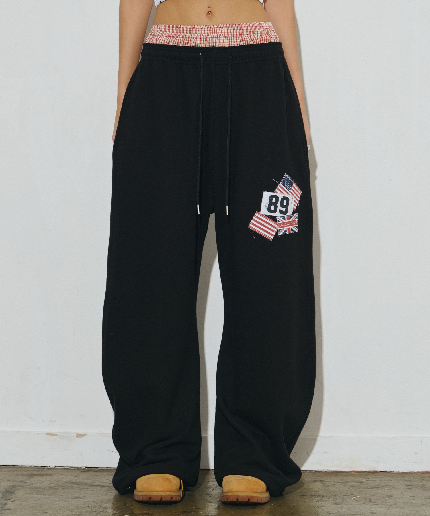 MUSINSA | MIDNIGHT MOVE rd check pants (black)