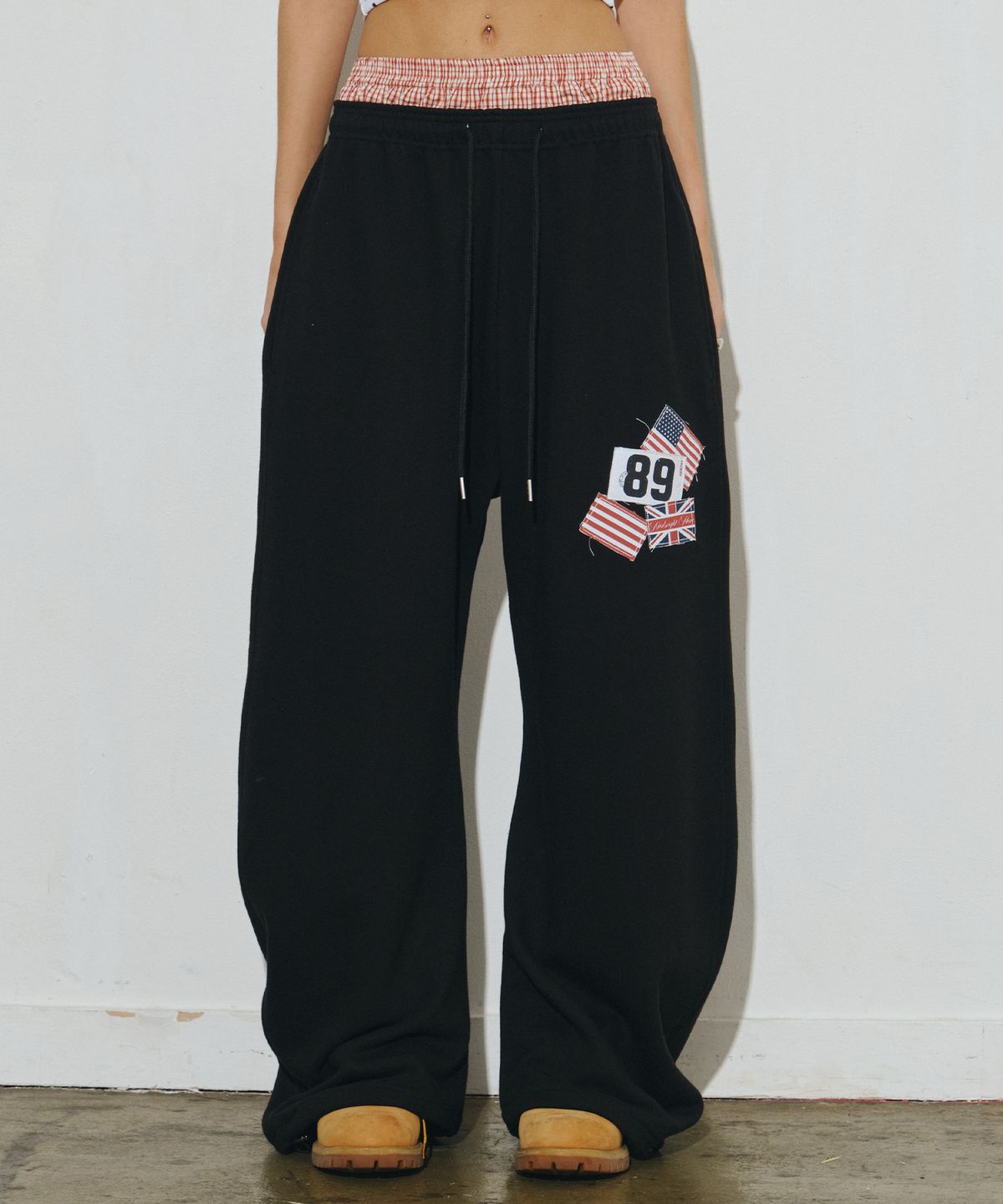 미드나잇 무브(MIDNIGHT MOVE) rd check pants (black)