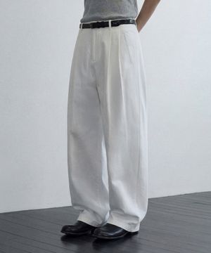 던스 커브드 벌룬 치노 팬츠 [WHITE]