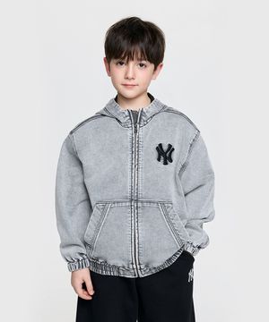 베이직 져지데님 후드 집업 자켓 NY (L.Grey)
